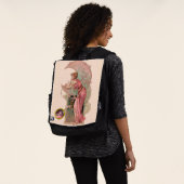 MUNDLADY MIT BLUME IM PINKMONOGRAM RUCKSACK (Ausgewaschen)