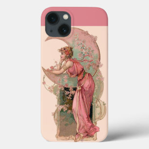 MUNDLADY MIT BLUME IN PINK iPhone 13 HÜLLE