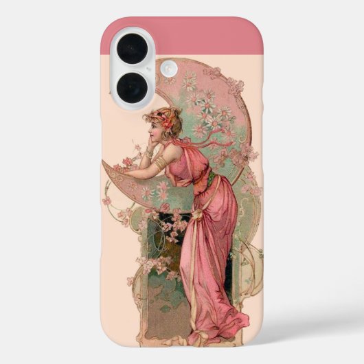 MUNDLADY MIT BLUME IN PINK Case-Mate iPhone HÜLLE (Rückseite)