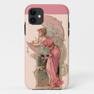 MUNDLADY MIT BLUME IN PINK iPhone 11 HÜLLE