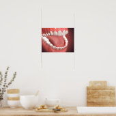 Mundöffnung, Zähne, Zahnfleisch und Zunge Poster (Küche)