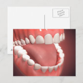Mundöffnung, Zähne, Zahnfleisch und Zunge Postkarte (Vorne/Hinten)