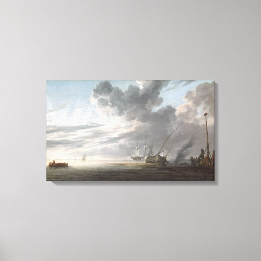 Mündung am Ende des Tages Leinwanddruck (Vorderseite)