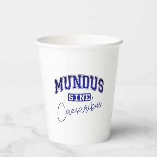 Mundus Sine Caesaribus Pappbecher (Rückseite)