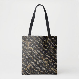 "Mundus Sine Caesaribus" Schwarzer Marmor Tasche