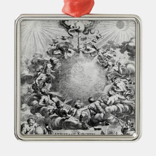 Mundus Subterraneus durch Athanasius Kircher Ornament Aus Metall (Vorne)