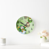 Muñeco de Nieve Runde Wanduhr (Zuhause)