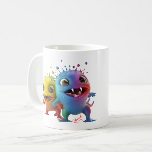 Muñeco monstruo divertido - AI Kaffeetasse (Vorderseite Links)