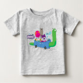 Mung, Chowder, Shnitzel & Truffles in Snail Car Baby T-shirt (Vorderseite)