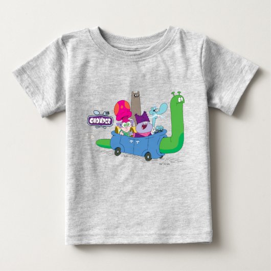 Mung, Chowder, Shnitzel & Truffles in Snail Car Baby T-shirt (Vorderseite)