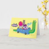 Mung, Chowder, Shnitzel & Truffles in Snail Car Karte (Gelbe Blume)