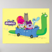 Mung, Chowder, Shnitzel & Truffles in Snail Car Poster (Vorne)