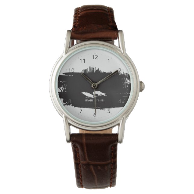 Mungin und Huggin Odin Krähen Valhalla viking nord Armbanduhr (Vorderseite)