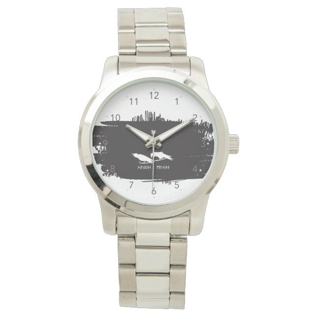 Mungin und Huggin Odin Krähen Valhalla viking nord Armbanduhr (Vorderseite)