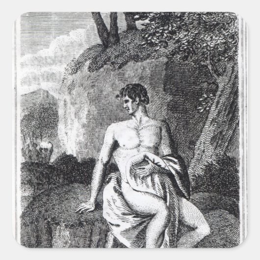 Mungo Park in Afrika Quadratischer Aufkleber (Vorderseite)