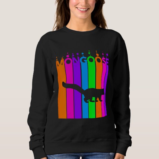 Mungo Tier Regenbogen Blase Mit Silhouette Sweatshirt (Vorderseite)