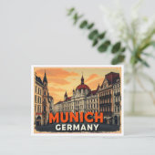 MUNICH DEUTSCHLAND VINTAG POSTKARTE (Stehend Vorderseite)