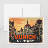 MUNICH DEUTSCHLAND VINTAG POSTKARTE (Vorne/Hinten)
