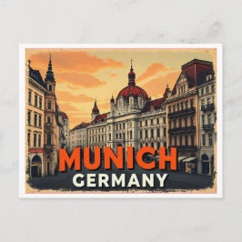 MUNICH DEUTSCHLAND VINTAG POSTKARTE