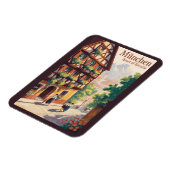 Munich Germany Bavaria Illustration Travel Art Magnet (Linke Seite)