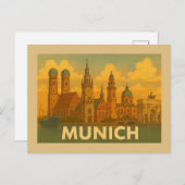Munich Germany City Art Postkarte (Vorne/Hinten)