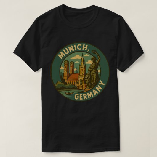 Munich Germany City Art T-Shirt (Design vorne)