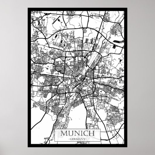 Munich Germany City Map Poster (Vorne)