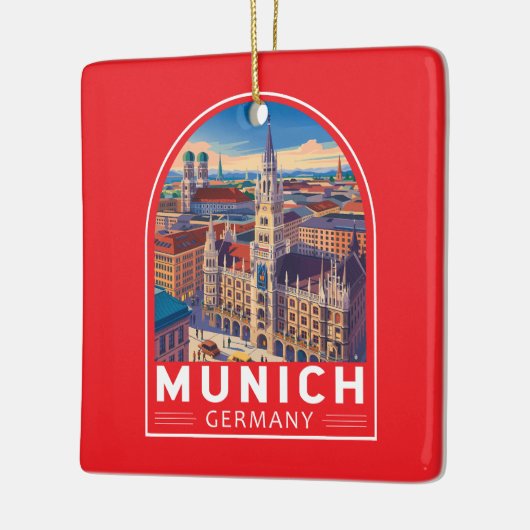 Munich Germany Travel Art Emblem Keramikornament (Links)