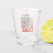 Munich Germany Travel Art Emblem Schnapsglas (Rückseite)