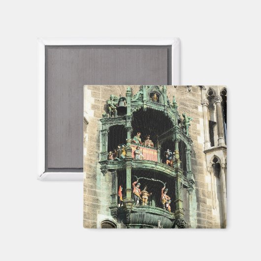 munich plakaus glockenspiel magnet (Vorderseite/Rückseite)