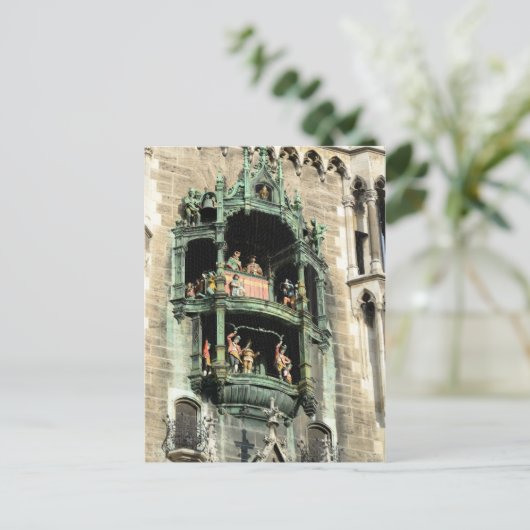 munich plakaus glockenspiel postkarte (Stehend Vorderseite)