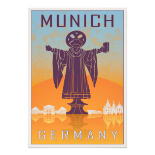 Munich vintage Plakat Fotodruck