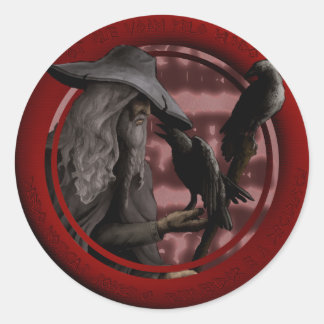 Munin und Hugin Runder Aufkleber