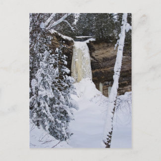 Munising Falls in Winter Postcardcopy Postkarte