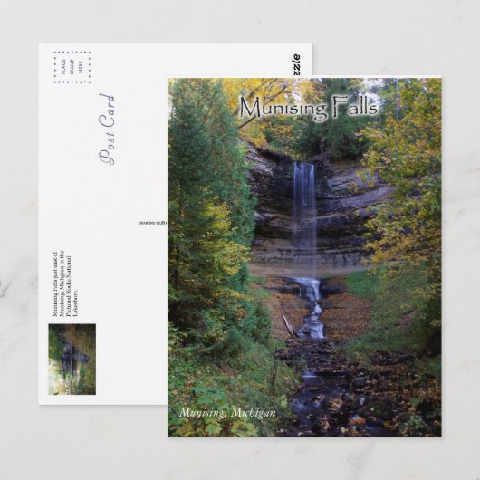Munising Falls Post Card Postkarte (Vorne/Hinten)