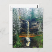 Munising Falls Upper Peninsula Michigan Postkarte (Vorne/Hinten)