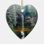 Munising fällt obere Halbinsel Michigan Keramik Ornament (Rechts)