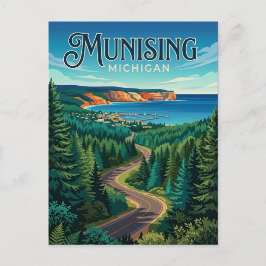 Munising USA Postkarte (Vorderseite)