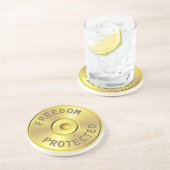 Munitionspatrone von einer abgefeuerten Kugel, Untersetzer (Seite)