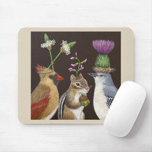 Munk in der mittleren Maus Pad Mousepad (Mit Mouse)