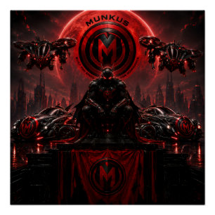 Munkus Crimson Moon Glassey Poster/Munkus Poster