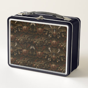 Munkus-Dampf-Punk-Lunchbox/Schul-Lunchbox Metall Brotdose