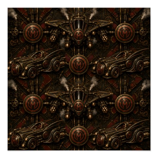 Munkus Steampunk Glanzposter/Night Patrol Poster (Vorderseite)