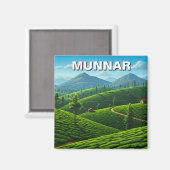 Munnar Kerala India Tea Plantation Magnet (Vorderseite/Rückseite)