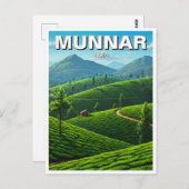 Munnar Kerala India Tea Plantation Postkarte (Vorne/Hinten)