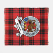Munro Clan Abzeichen Tartan Kariert Fleecedecke (Vorderseite (Horizontal))