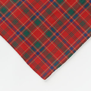 Munro Clan-heller roter, blauer und grüner Tartan Fleecedecke