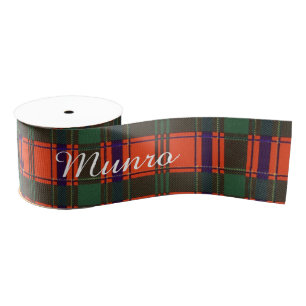 Munro Clan karierter schottischer Tartan Ripsband