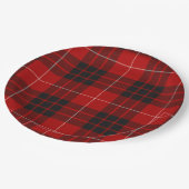 Munro Clan Scottish Tartan Kariertes Muster Pappteller (Schrägansicht)