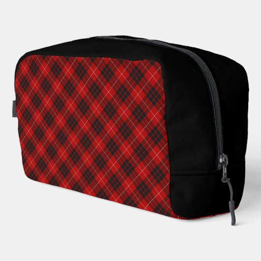 Munro Clan Tartan Schottisches Plaid Muster Waschbeutel (Rechte Ecke)